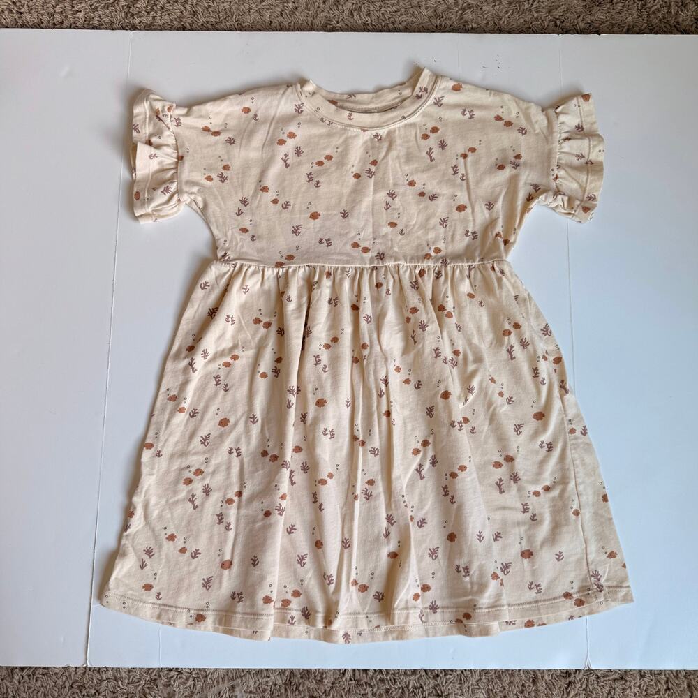 Rylee and Cru Angelfish Girls Dress Cream Ocean Neutral Cotton 6-7 - Picture 2 of 9